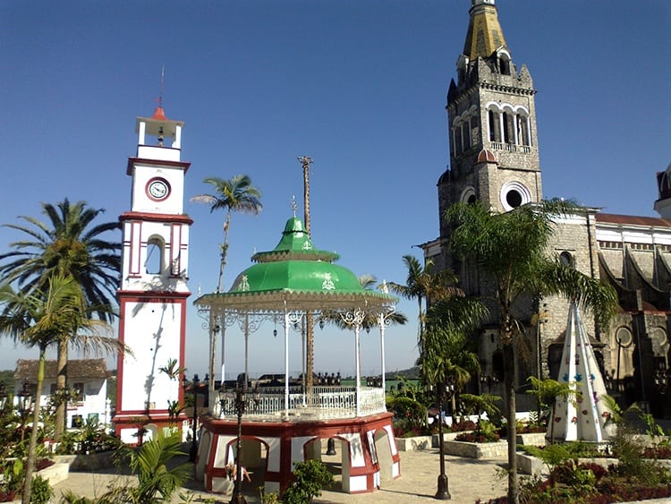 La plaza central de Cuetzalan